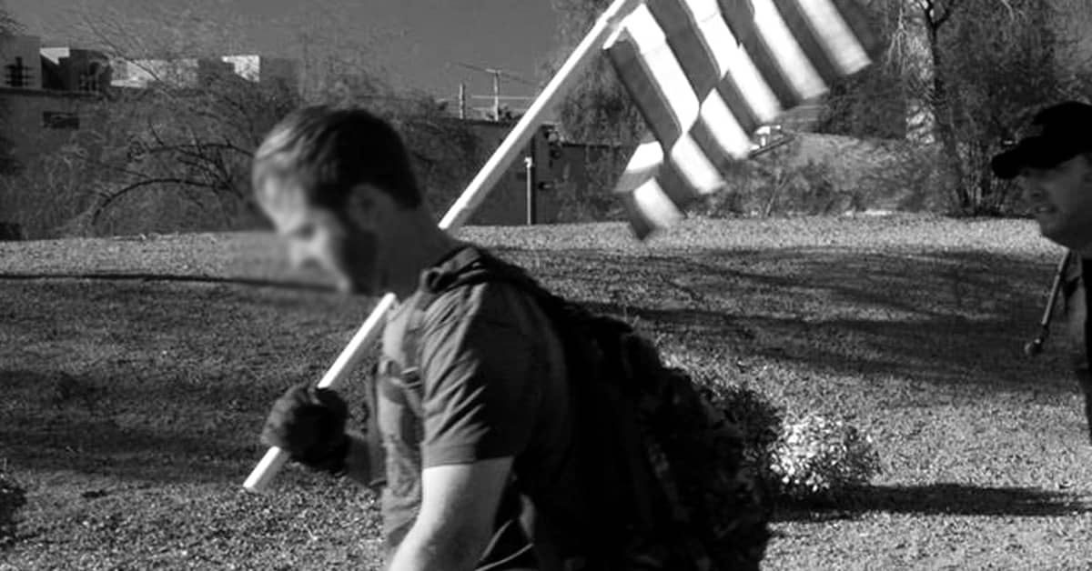 Rucking with flag